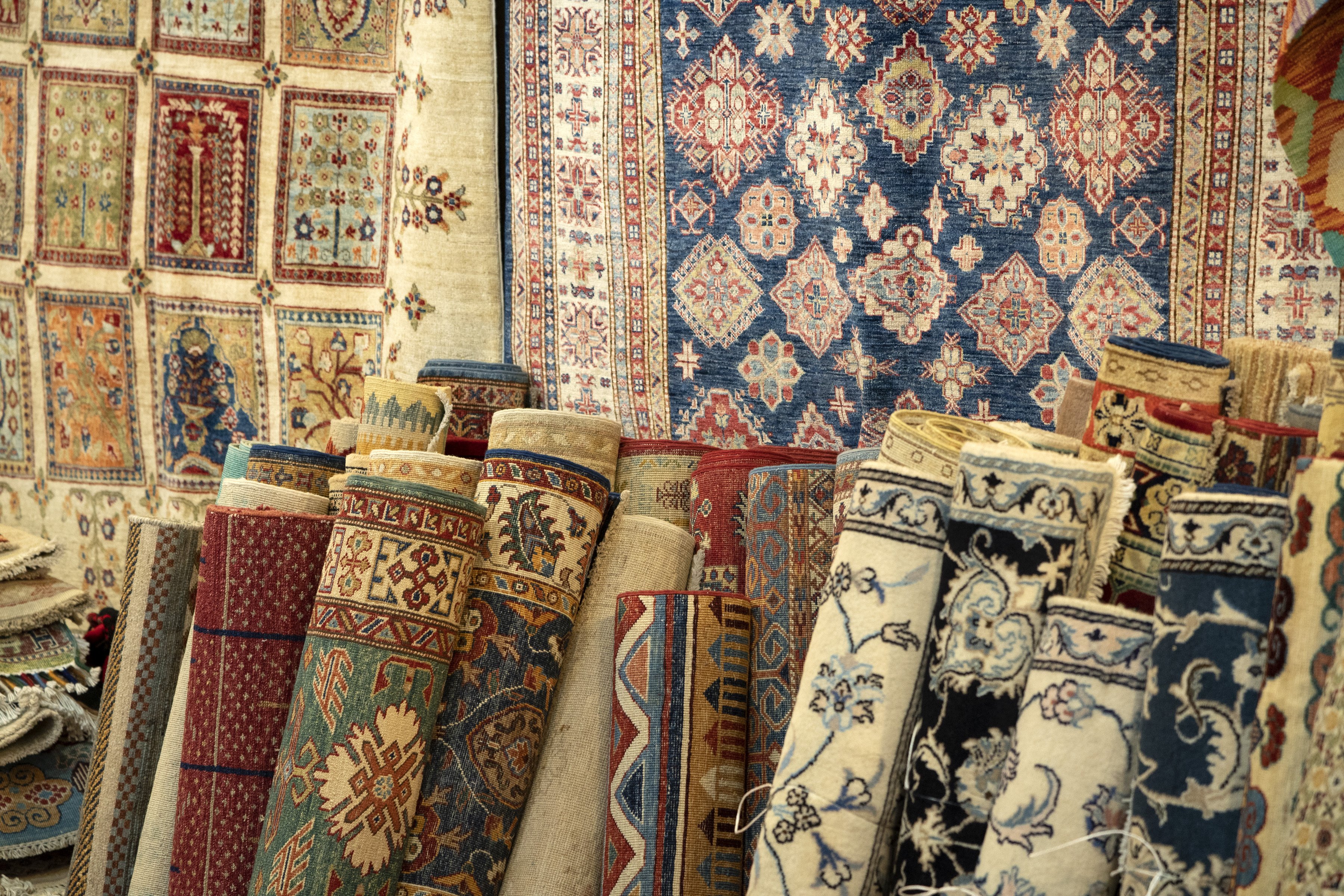 showroom filled with area rugs from Floor Fashions of Virginia in the Charlottesville, VA area