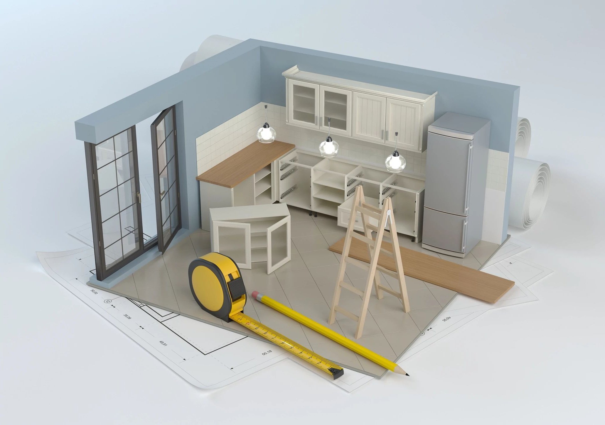 3D model of a kitchen from Floor Fashions of Virginia in the Charlottesville, VA area